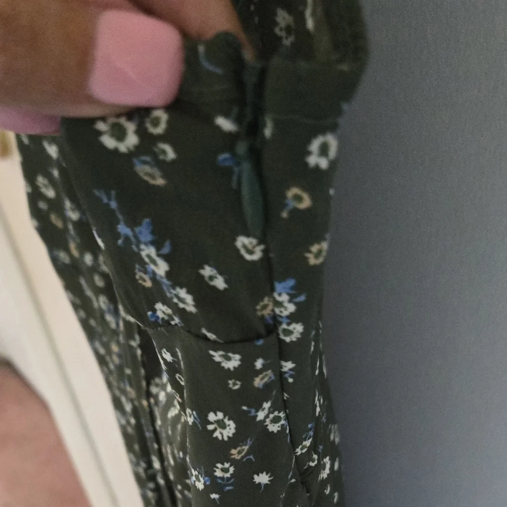 SHEIN Dark Green Floral Maxi Dress - Picture 4 of 5
